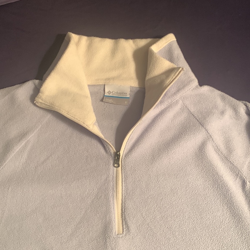 Columbia light blue and white quarter zip pullover - Picture 2 of 3